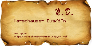 Marschauser Dusán névjegykártya